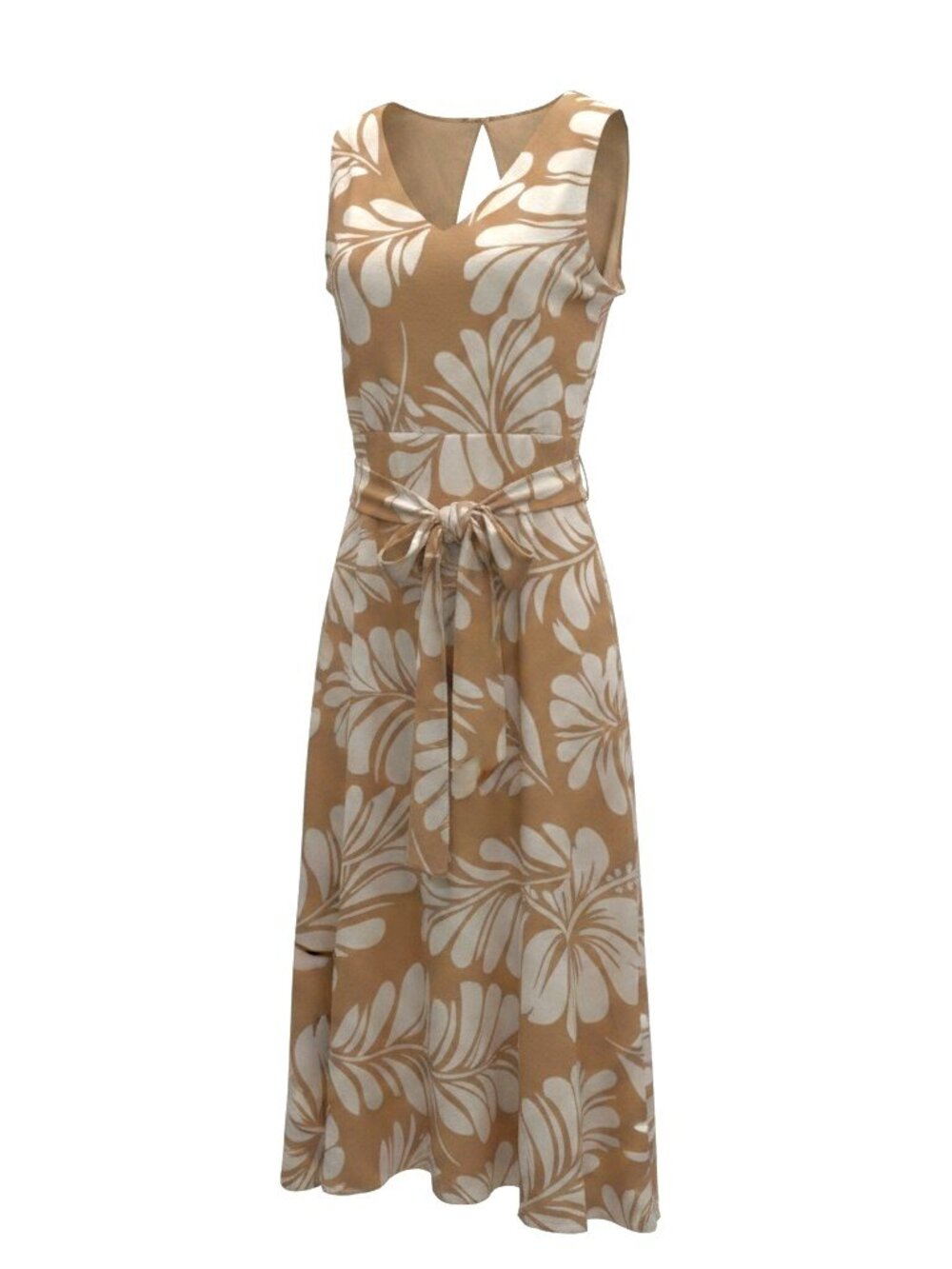 NWT Anne Klein Linen Blend Women's Open-Back Midi Dress Sz 10 - Picture 3 of 13